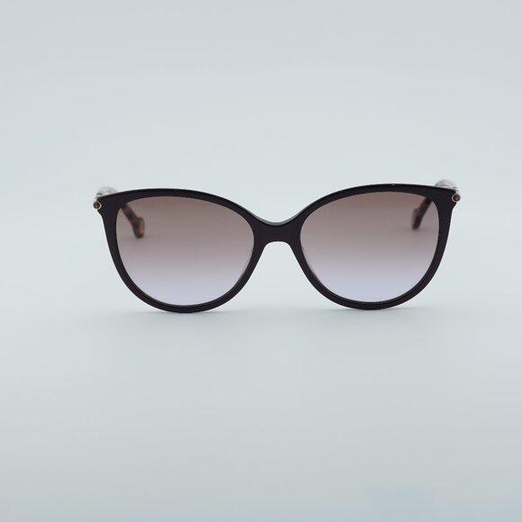 Carolina Herrera HER 0189/G/S T1W Sunglasses Plum Cat Eye Frame, Violet Lenses - Picture 4 of 11